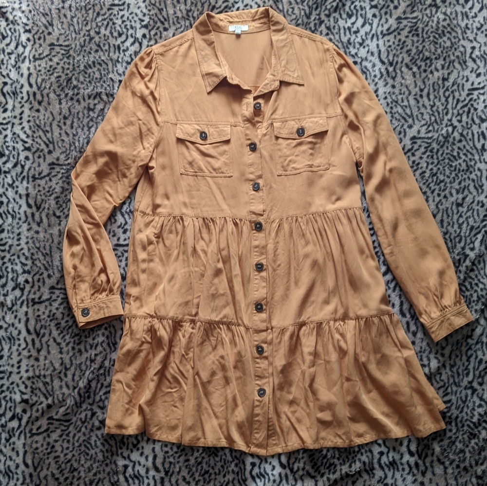 Long Sleeve Button Up Dress - Picture 5 of 11